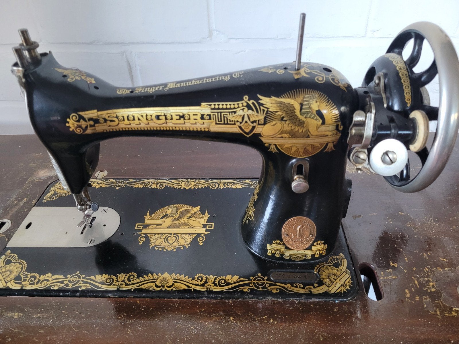 antieke naaimachine Singer van 1923, Antiquités & Art, Antiquités | Machines à coudre, Enlèvement