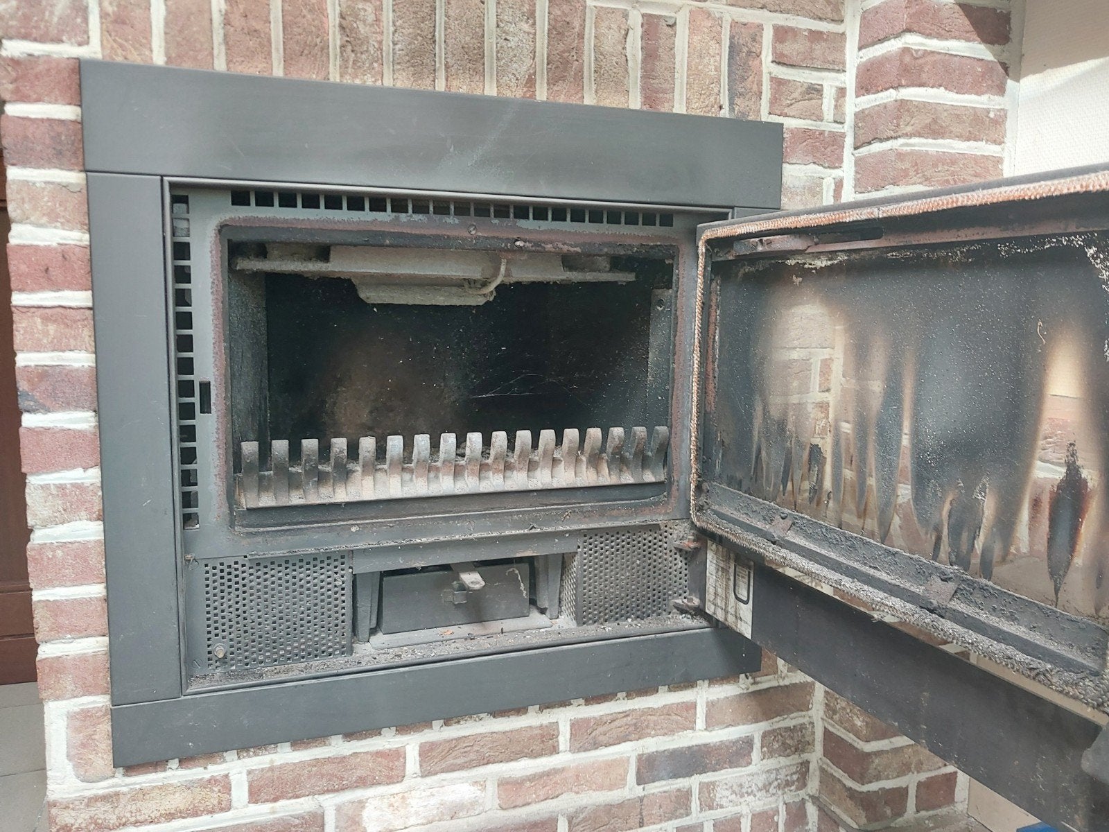 inbouwhaard houtkachel, Huis en Inrichting, Ophalen, Gebruikt, Inbouwhaard, Houthaard