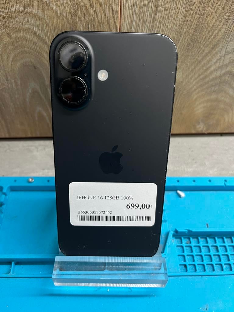 IPHONE 16 128GB ZWART, Telecommunicatie, Mobiele telefoons | Apple iPhone, Zo goed als nieuw, 128 GB, Zonder abonnement, Zonder simlock