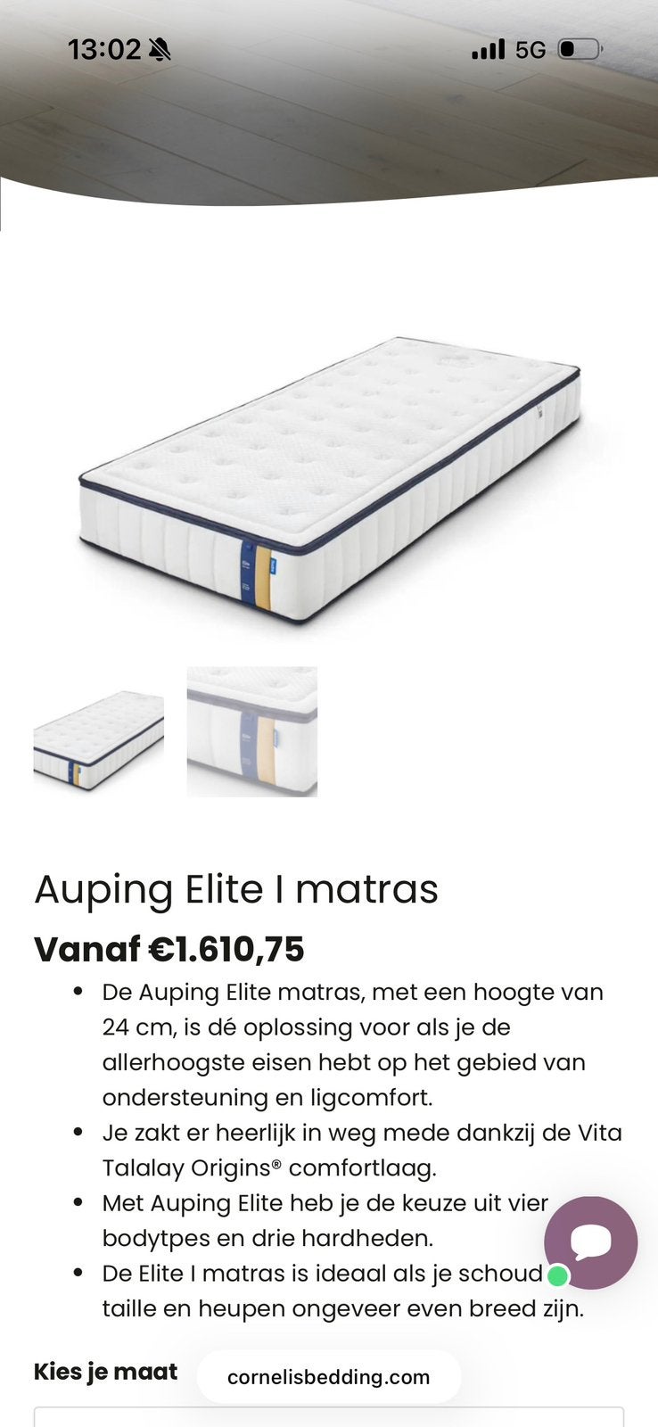 Auping elite firm 100/200cm, Ophalen, Zo goed als nieuw