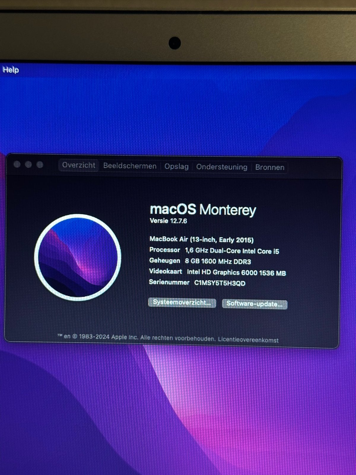 Te koop: Apple MacBook Air 13 inch (2015), Computers en Software, Ophalen, 8 GB, 13 inch, Zo goed als nieuw
