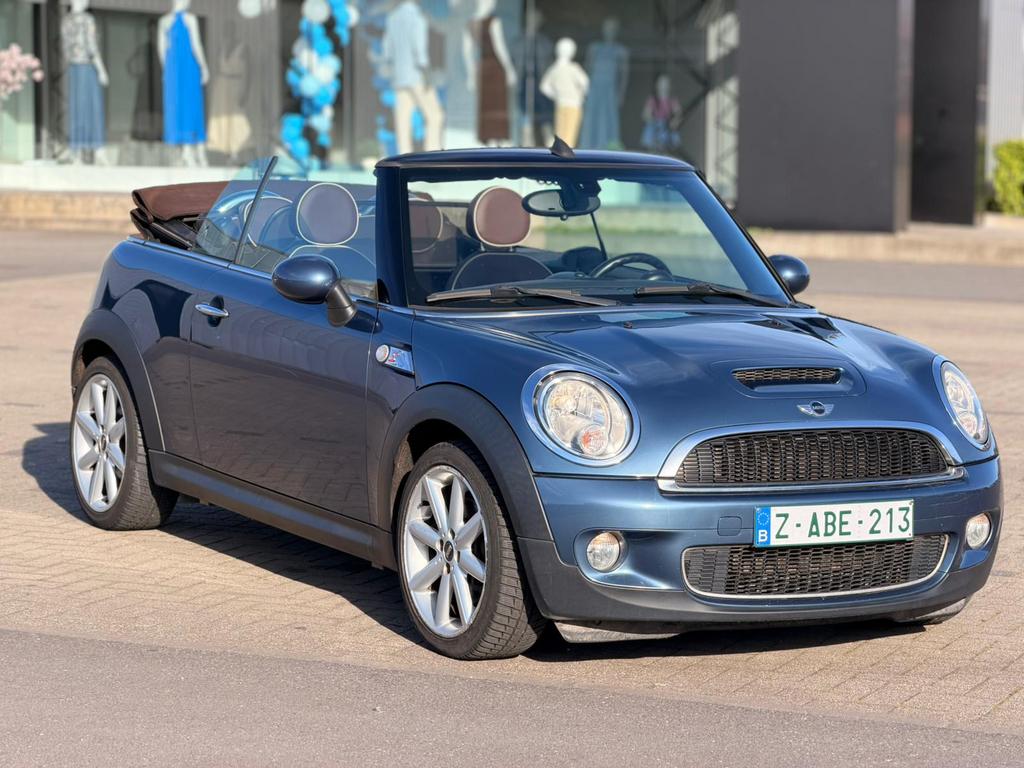 Mini Cooper S Cabrio, Auto's, Mini, Bedrijf, Cabrio, Navigatiesysteem, Cabriolet, Bruin, Leder, Ophalen
