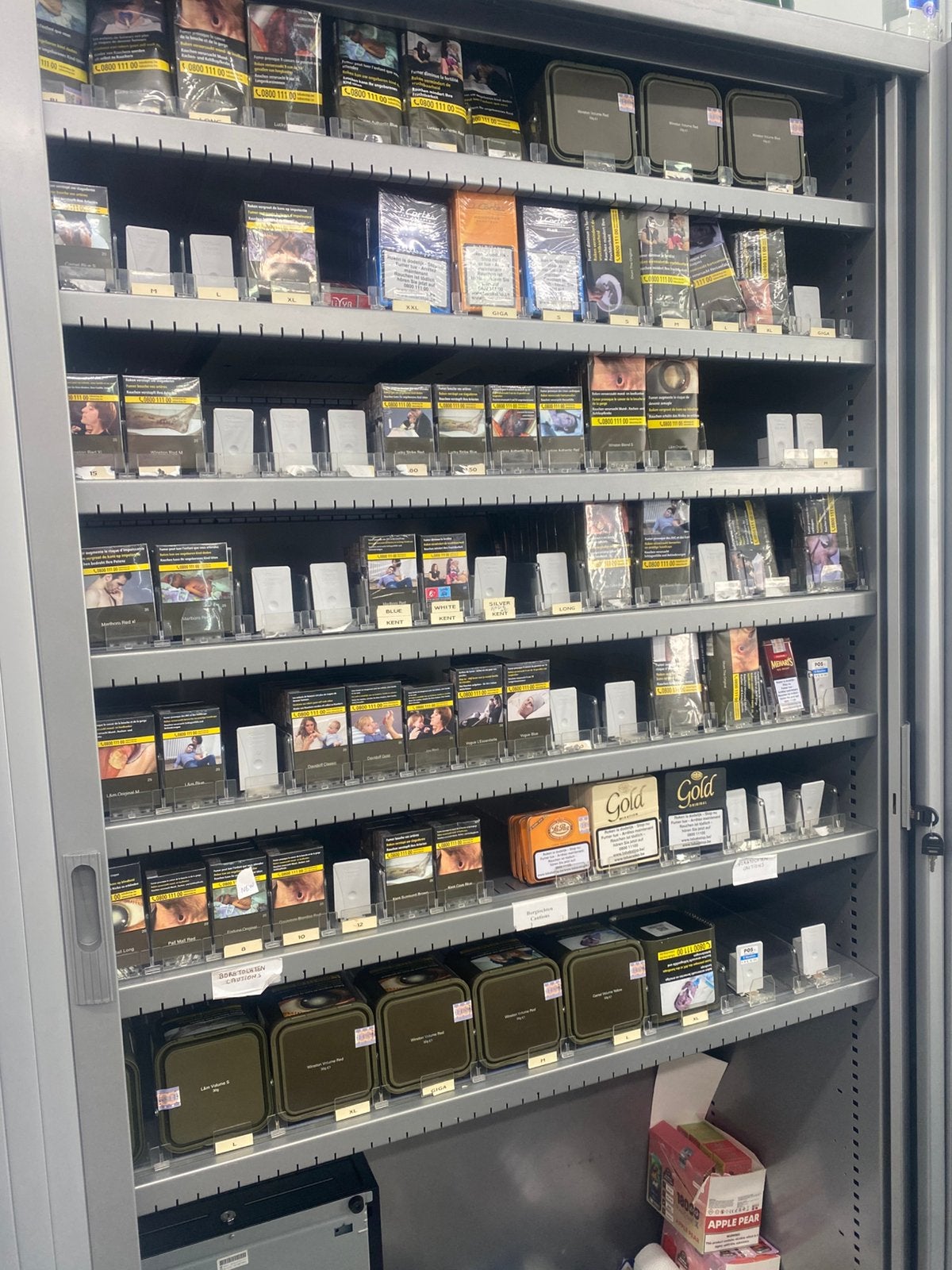Meuble cigarette, Enlèvement