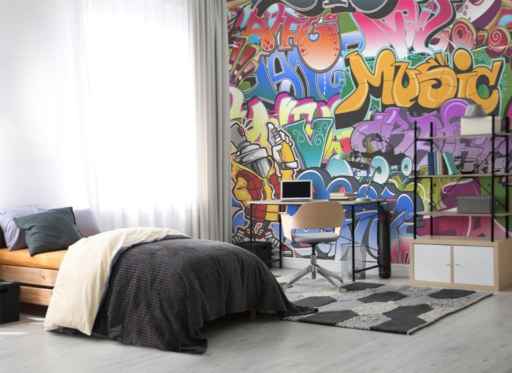 Graffiti street Poster Behang Walltastic - Gratis Verzending, Enlèvement ou Envoi, Neuf, Décoration murale