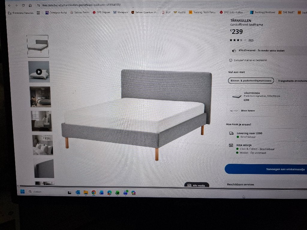 Tweepersoonsbed, Huis en Inrichting, Slaapkamer | Bedden, Ophalen, Zo goed als nieuw, Tweepersoons
