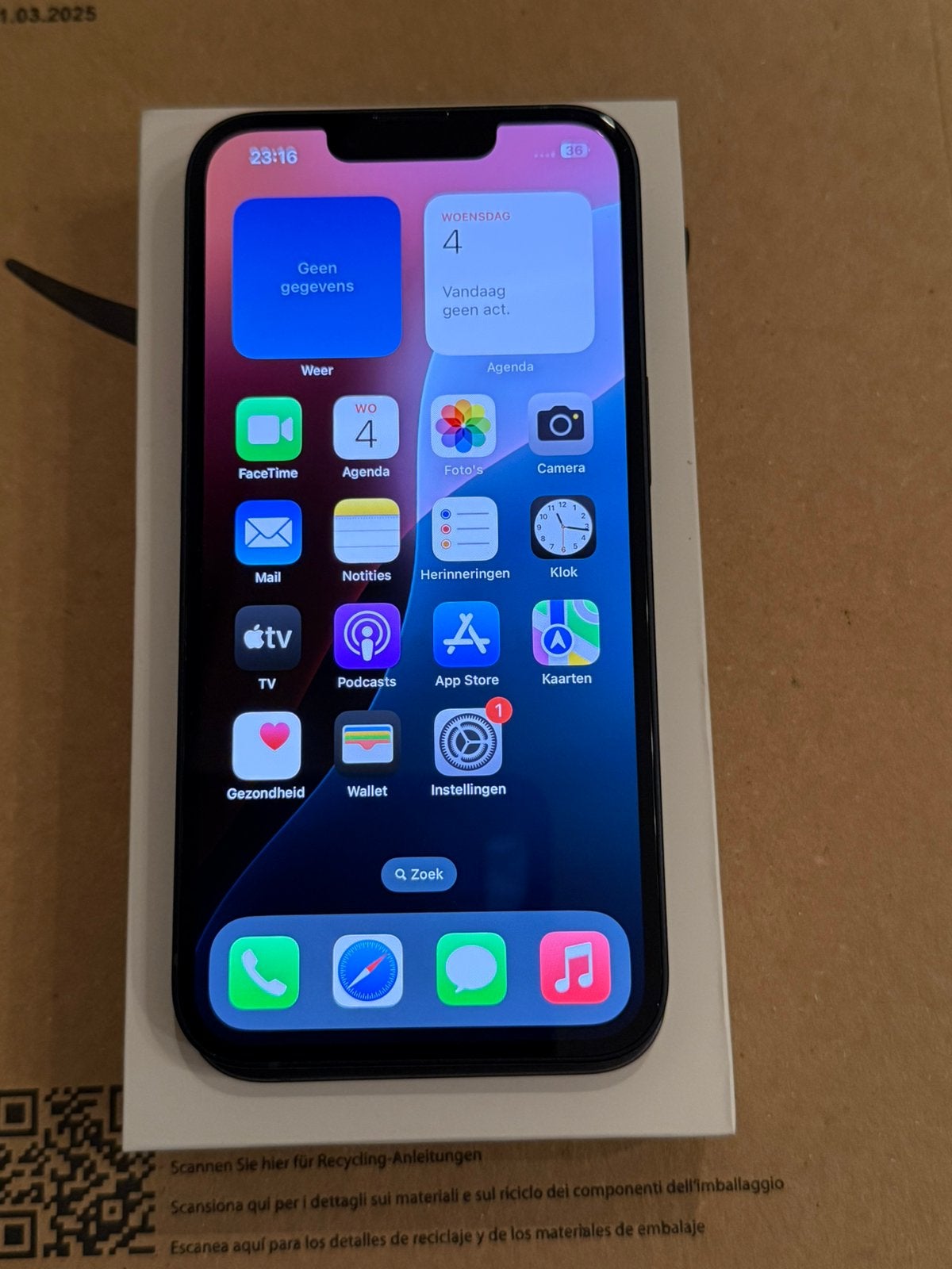 Nieuwe iphone 14 black 128 gb + garantie 100% batterij !!!, Télécoms, Téléphonie mobile | Apple iPhone, 128 GB, Comme neuf, Enlèvement