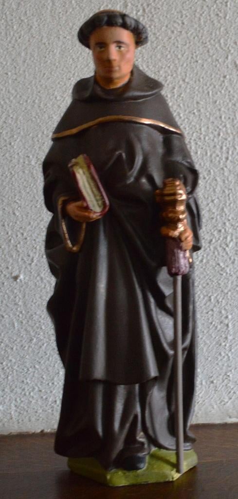 St Albertus van Leuven, 34 cm gips, Ophalen of Verzenden