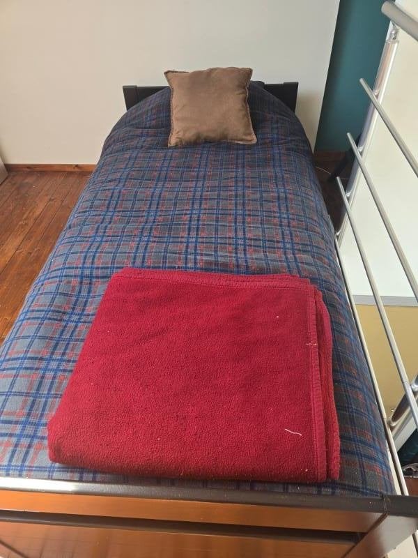 1-persoonsbed set + Latoflex  + ONGEBRUIKTE matras & textiel, Ophalen, Verstelbaar, 90 cm, Eenpersoons