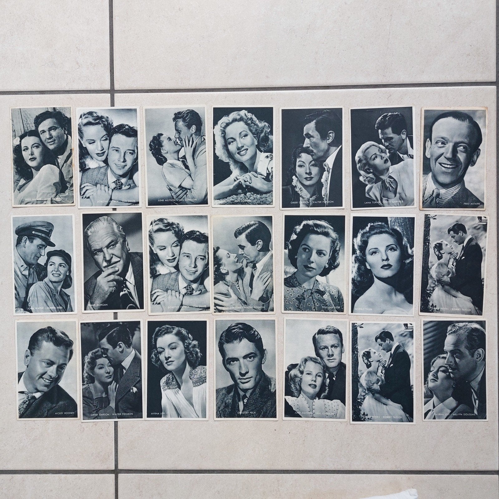 lot van 34 fotokaarten filmsterren (uitgave Kwatta), Ophalen of Verzenden