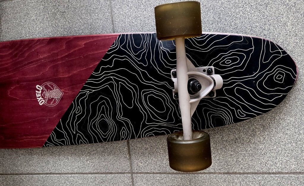 Oxelo Fish 500 Cruiser Longboard – Perfecte staat!, Enlèvement, Comme neuf, Skateboard, Longboard