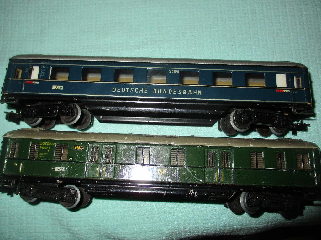 Marklin wagons 346/5 + 346/6 années 50, Enlèvement ou Envoi, Utilisé, Wagon, Märklin