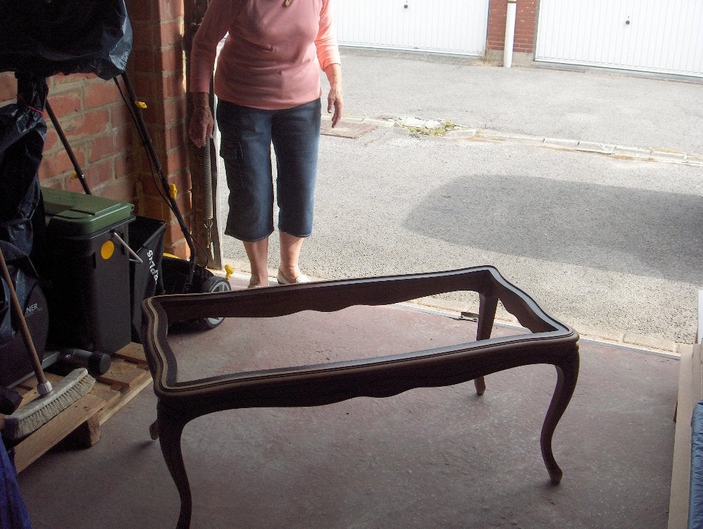 HOUTEN SALON TAFEL, Huis en Inrichting, Ophalen, Minder dan 50 cm, Zo goed als nieuw, Rechthoekig