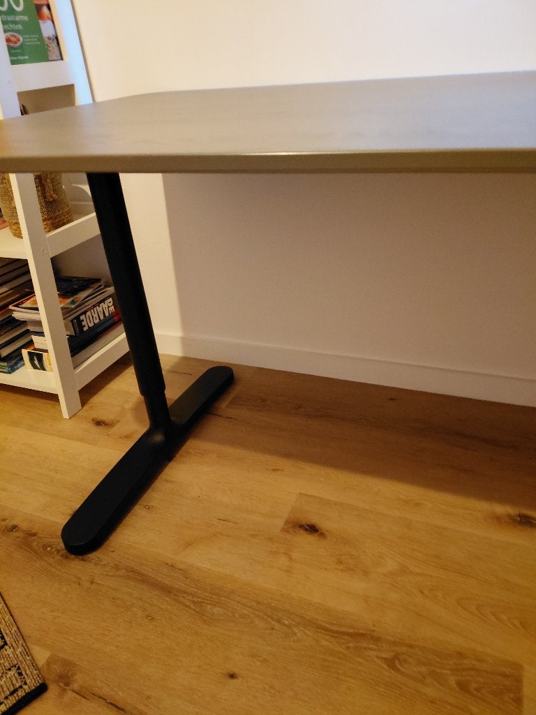 Bureau 2x, Ophalen, Demontabel, Hoekbureau, Bruin