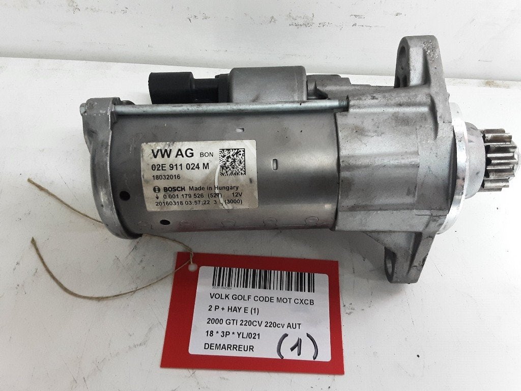 DÉMARREUR Volkswagen Golf VII (AUA) (02E911024M), Autos : Pièces & Accessoires, Volkswagen, Mevr. I. Hauben, Utilisé, Rue de l'Espoir 34 34
4030  GRIVEGNÉE, BE