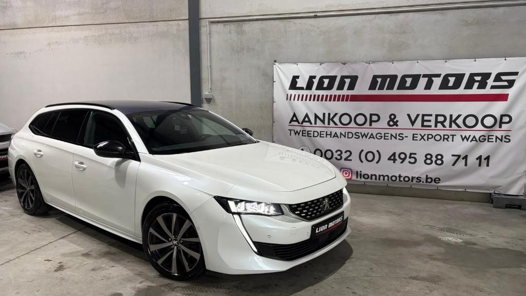 Peugeot 508 1.6 Hybride / Benzine | Gt Line | Showroomstaat, Auto's, Peugeot, 4 cilinders, 1600 cc, Leder en Stof, Wit