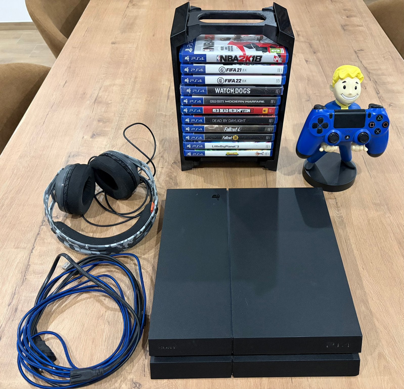 Ps4 1To + 11 jeux + manette + casque camouflage, Consoles de jeu & Jeux vidéo, Enlèvement ou Envoi, Comme neuf, Original