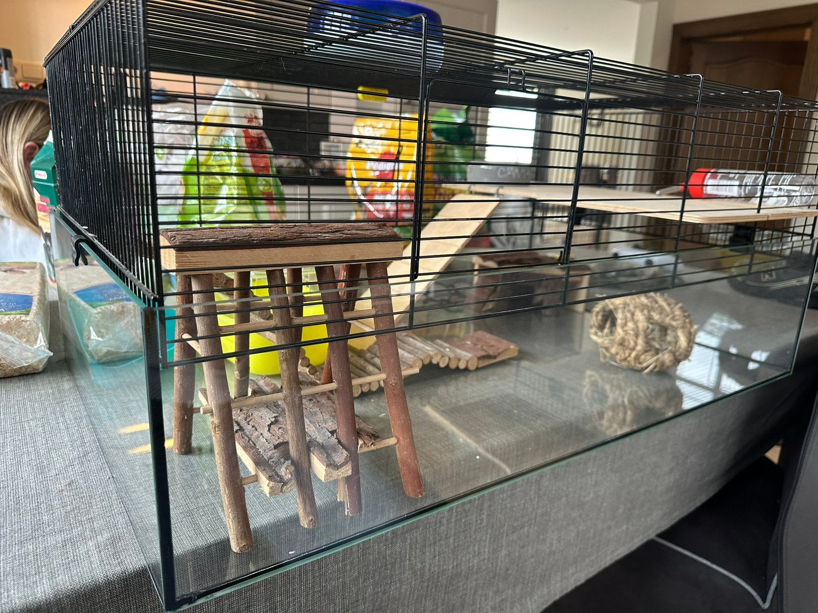Hamsterverblijf/kooi/hok, Gebruikt, 75 tot 110 cm, Ophalen, Minder dan 60 cm