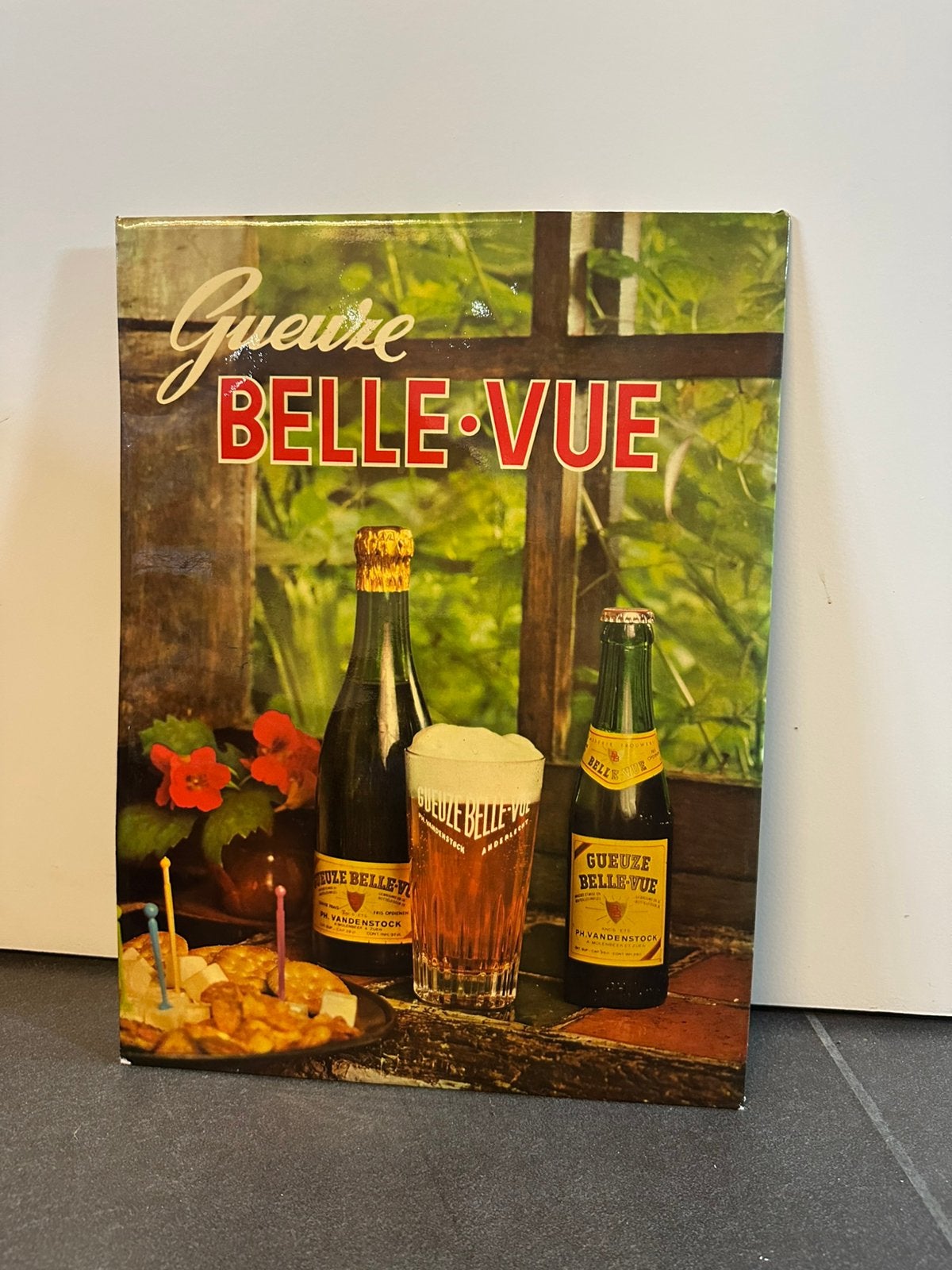 Geuze belle vue reclamebord, Verzamelen, Ophalen of Verzenden, Zo goed als nieuw, Reclamebord