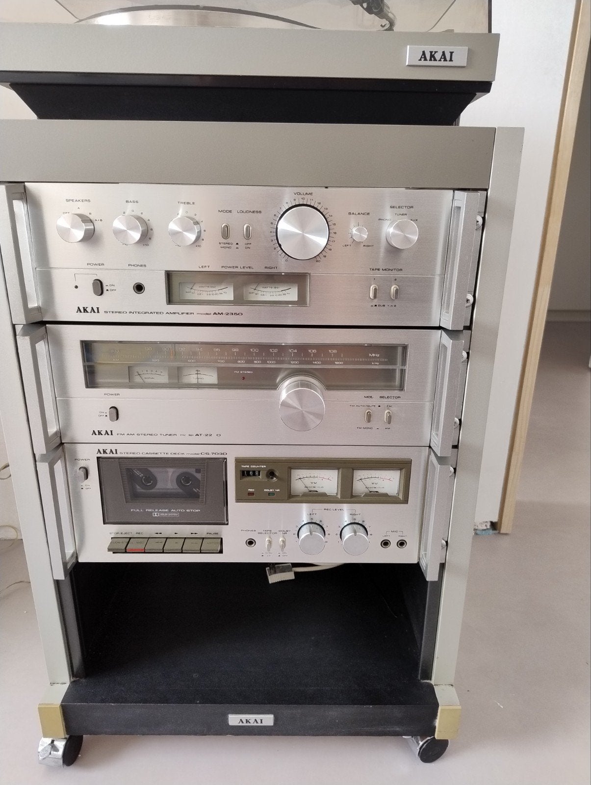 Akai rack vintage 1978., TV, Hi-fi & Vidéo, Chaîne Hi-fi, Comme neuf, Akai, Composants en vrac, Enlèvement