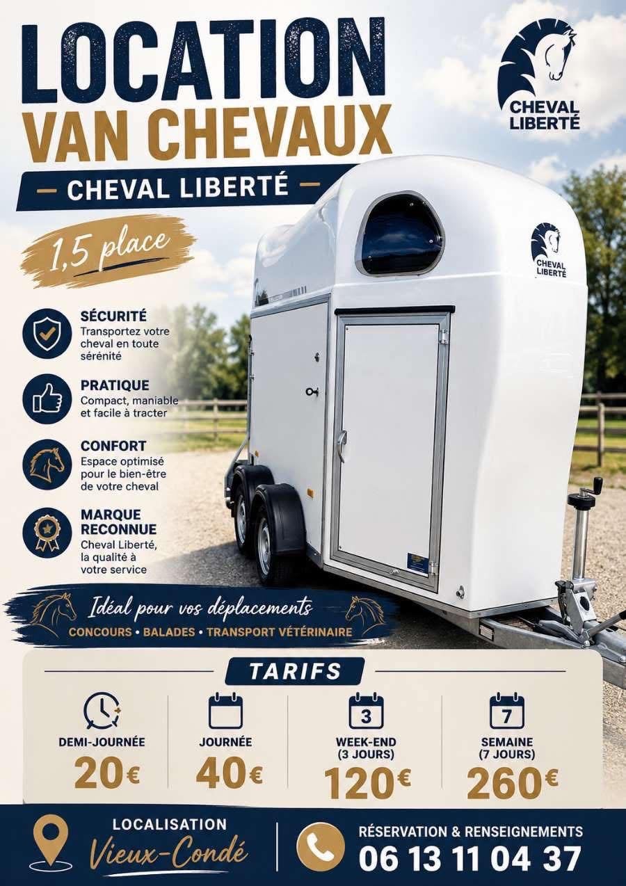 Location van, Élevage, 1 cheval ou poney