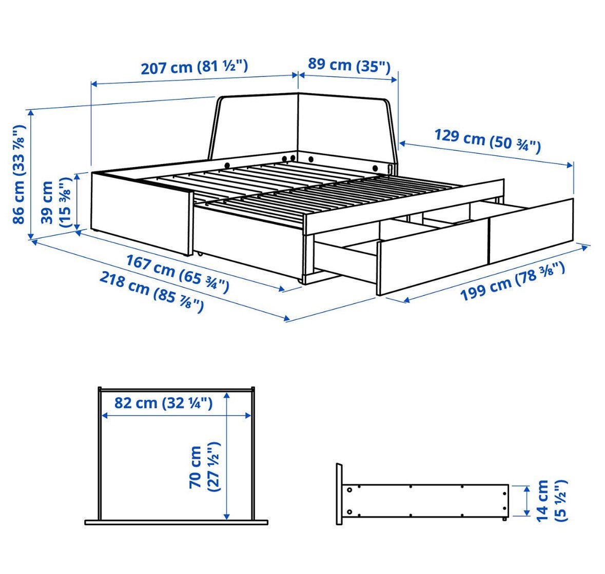 Flekke lit banquette 2 places + 2 matelas, Maison & Meubles, Chambre à coucher | Lits superposés & Lits mezzanines, Enlèvement