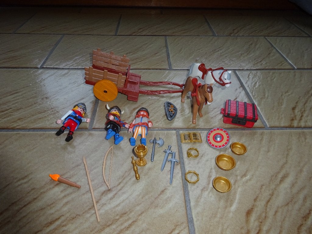Playmobil Vikings avec chariot, Enfants & Bébés, Enlèvement ou Envoi, Comme neuf, Kit complet