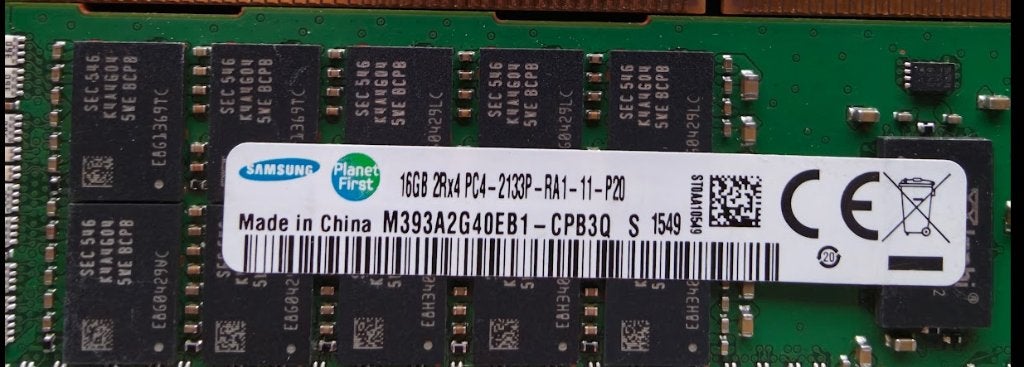 Samsung 16GB DDR4-2133 MHz ECC Registered RDIMM, Gebruikt, Server, DDR4, Ophalen of Verzenden