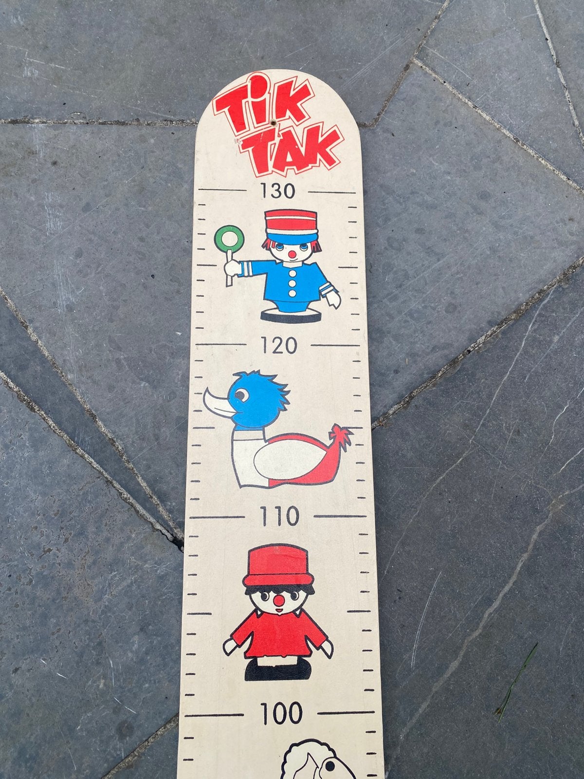 Vintage groeimeter TikTak, Ophalen, Gebruikt