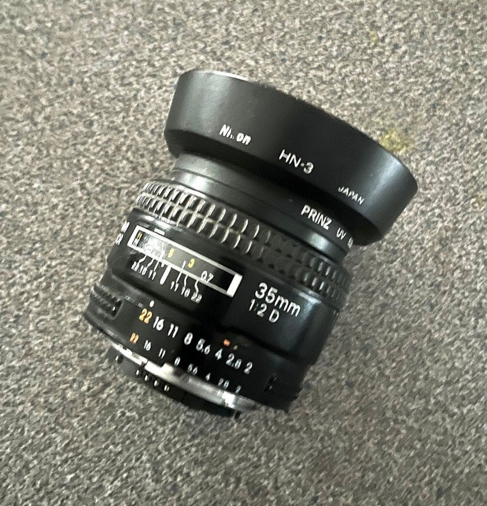 Nikon AF Nikkor 35mm f/2, Audio, Tv en Foto, Fotocamera's Analoog, Ophalen, Gebruikt, Compact, Nikon