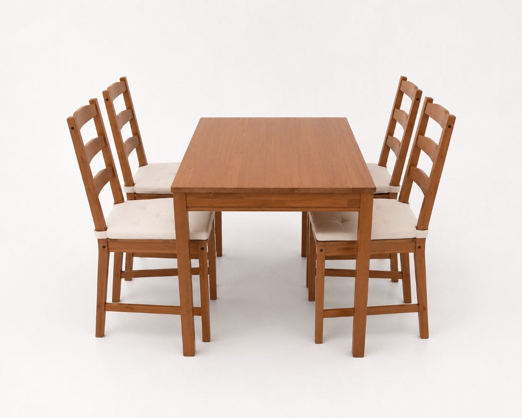 Tafel met 4 stoelen, Huis en Inrichting, Tafels | Eettafels, Ophalen, Strak, Gebruikt, Vier personen