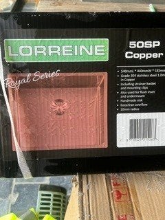 Koperen keuken wasbak, Huis en Inrichting, Ophalen, Minder dan 50 cm, Bruin, Nieuw