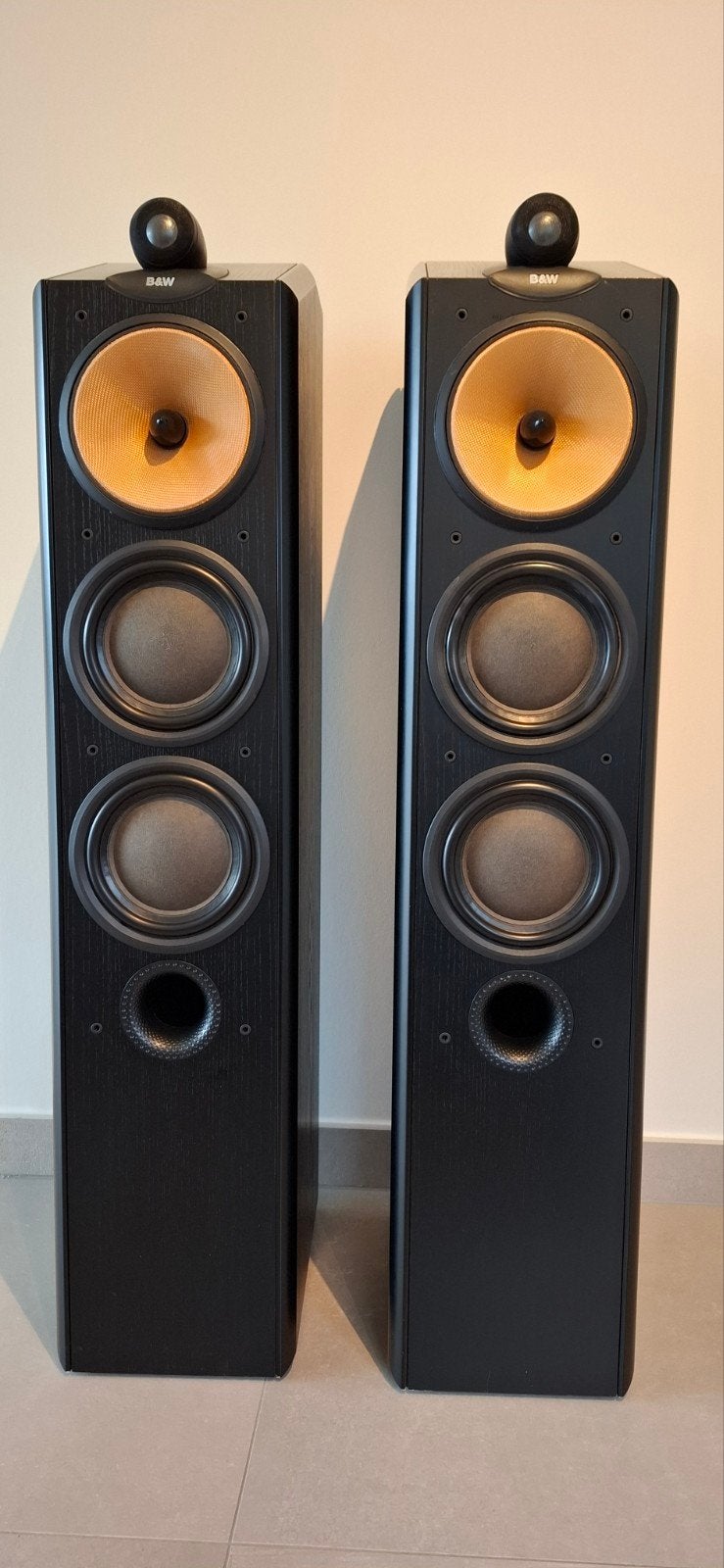 Haut-parleurs B&W CDM 9-NT "Black Ash" *Techn. Nautilus*, Enlèvement, Utilisé, Bowers & Wilkins (B&W), Enceintes stéréo
