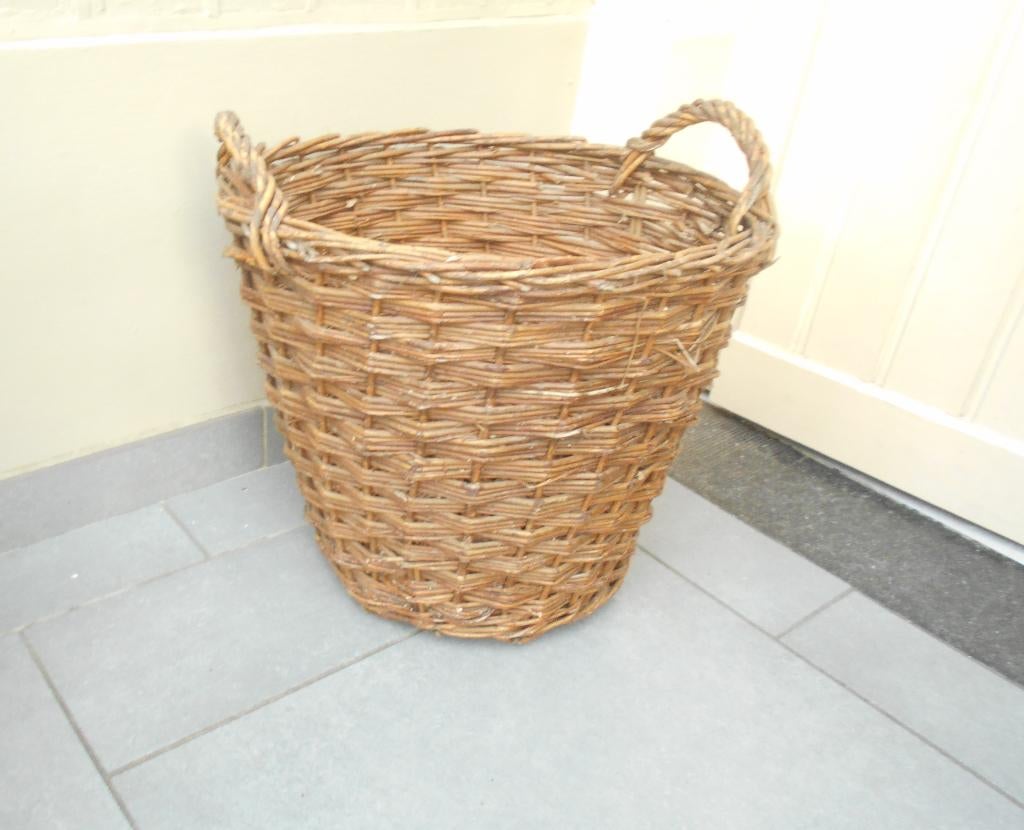 ancienne manne panier en osier, Osier, Rond, Enlèvement, Panier