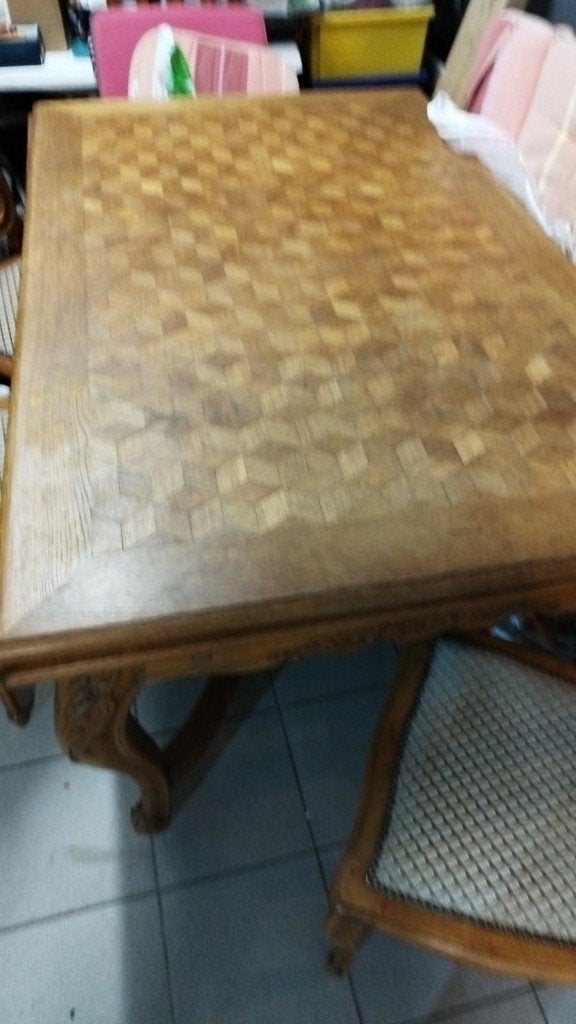Table et 6 chaises, Maison & Meubles, Enlèvement, Chêne