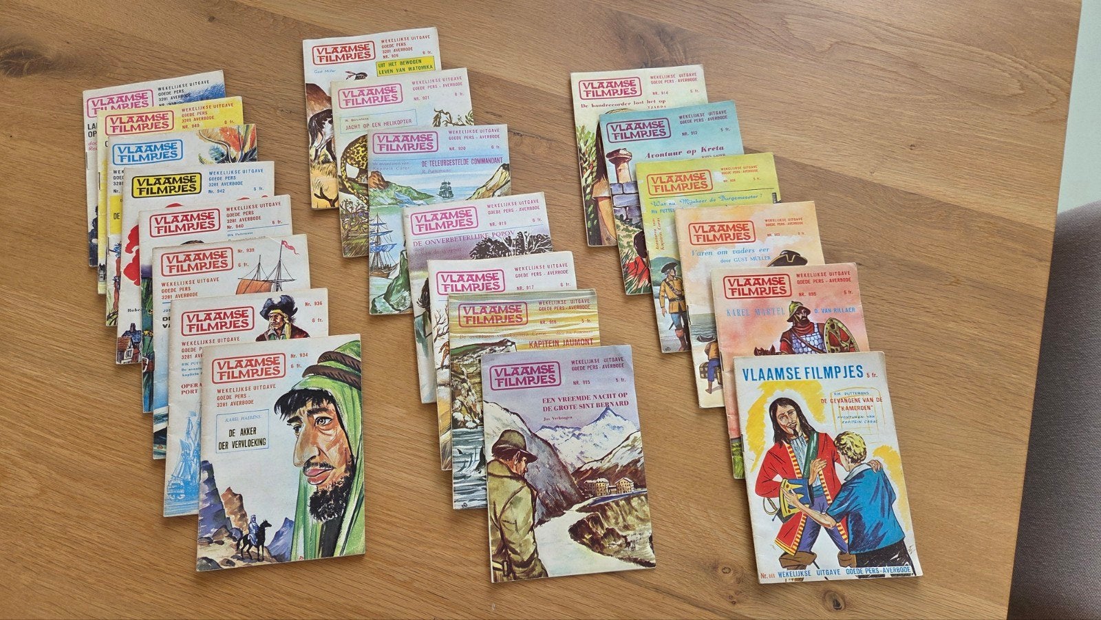 Vlaamse Filmpjes, Boeken, Ophalen