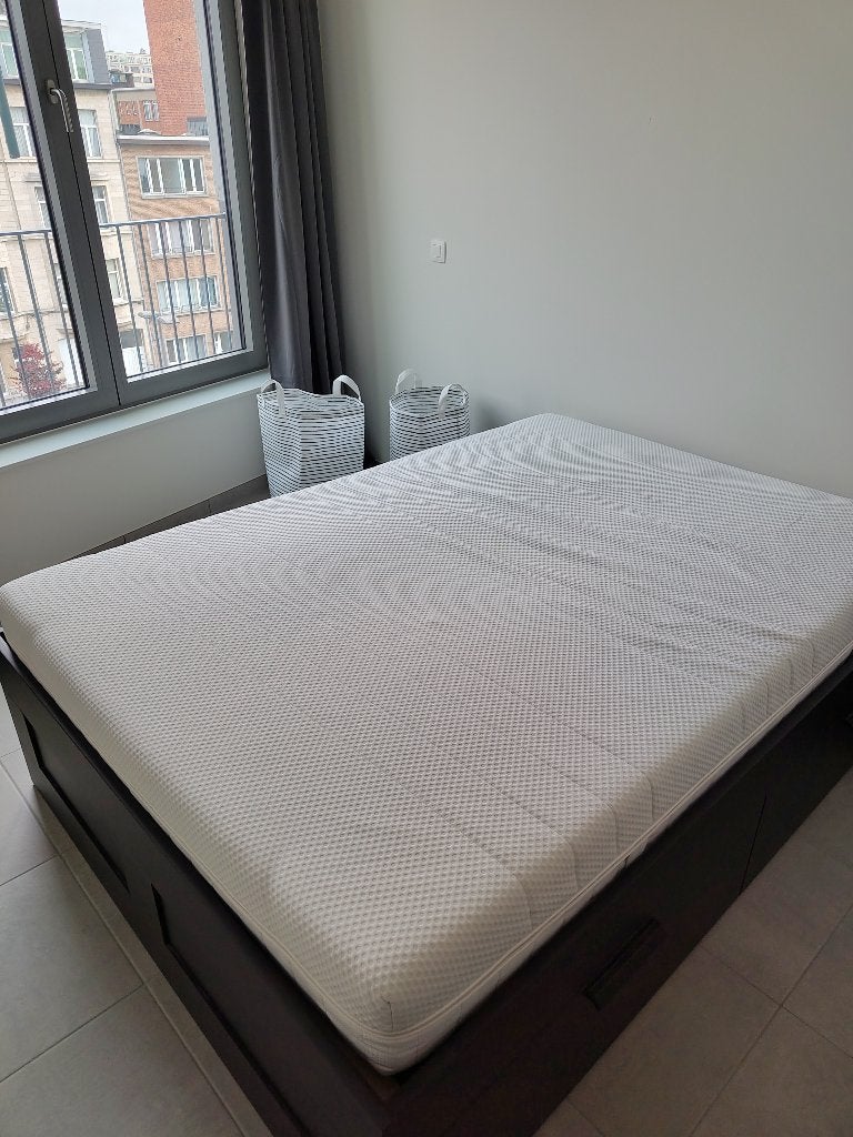 Ikea ÅKREHAMN schuimmatras, medium stevig/wit, 140x200 cm, Huis en Inrichting, Ophalen, Zo goed als nieuw, Matras