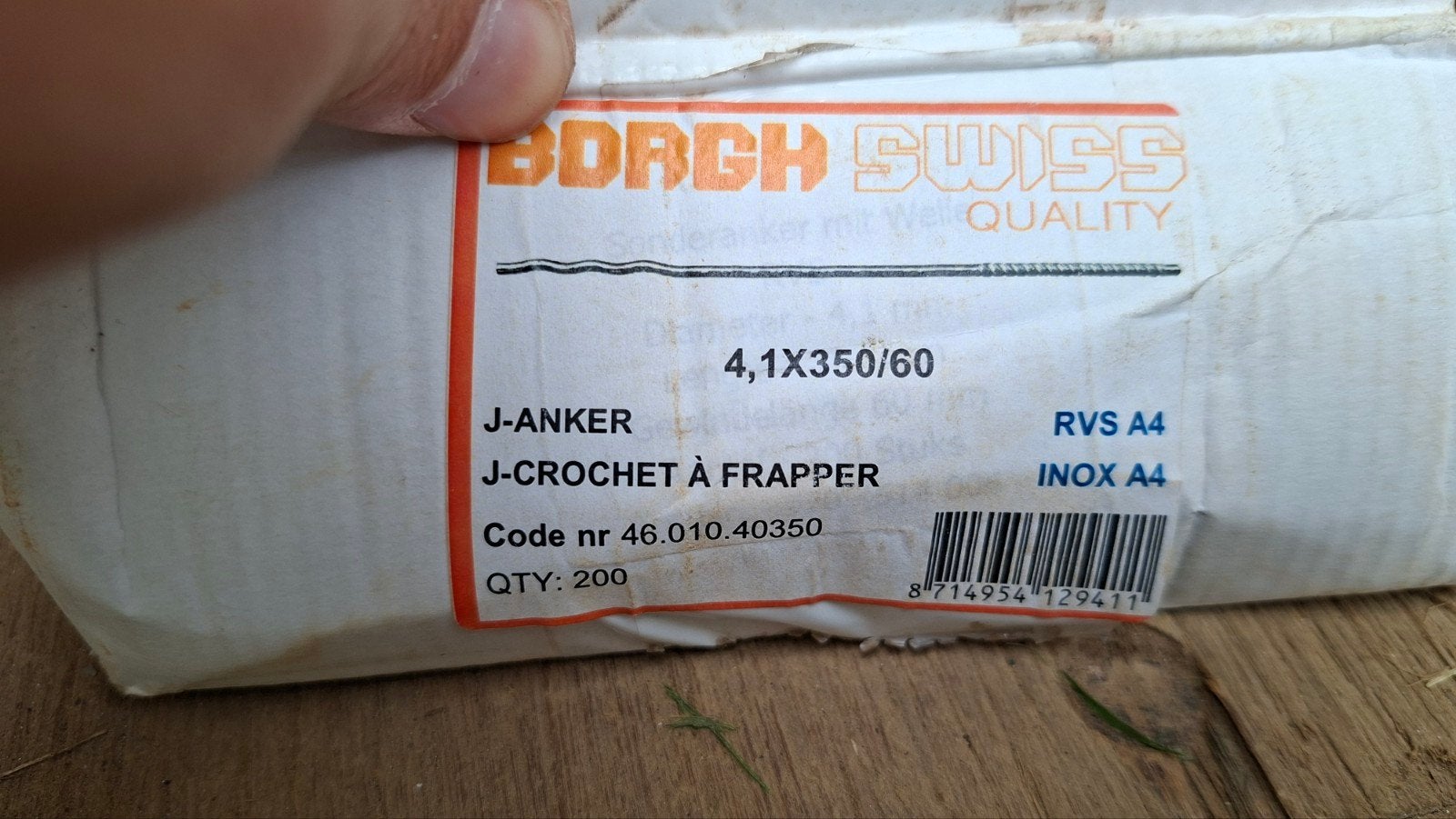 Ancrages BORGH J/ancrages à cavité en acier inoxydable A4 —, Enlèvement, Inox