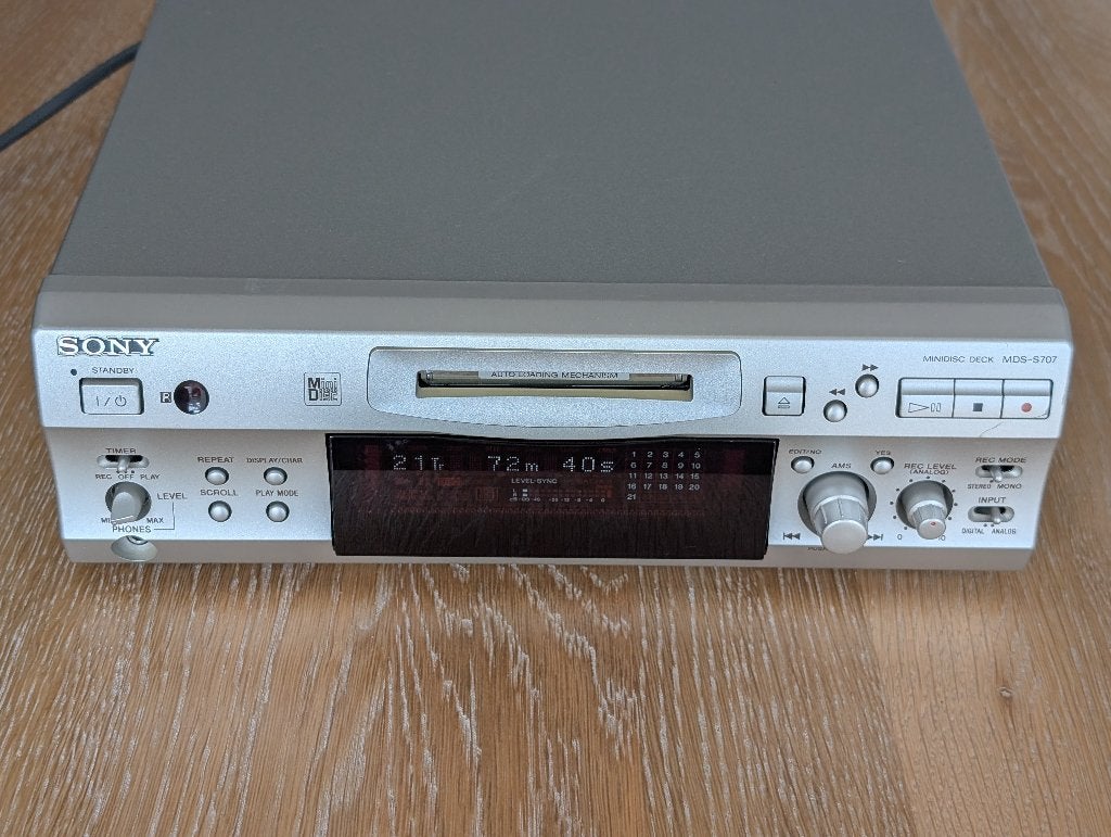 Sony Minidisc Deck MDS-S707, Audio, Tv en Foto, Walkmans, Discmans en Minidiscspelers, Ophalen of Verzenden