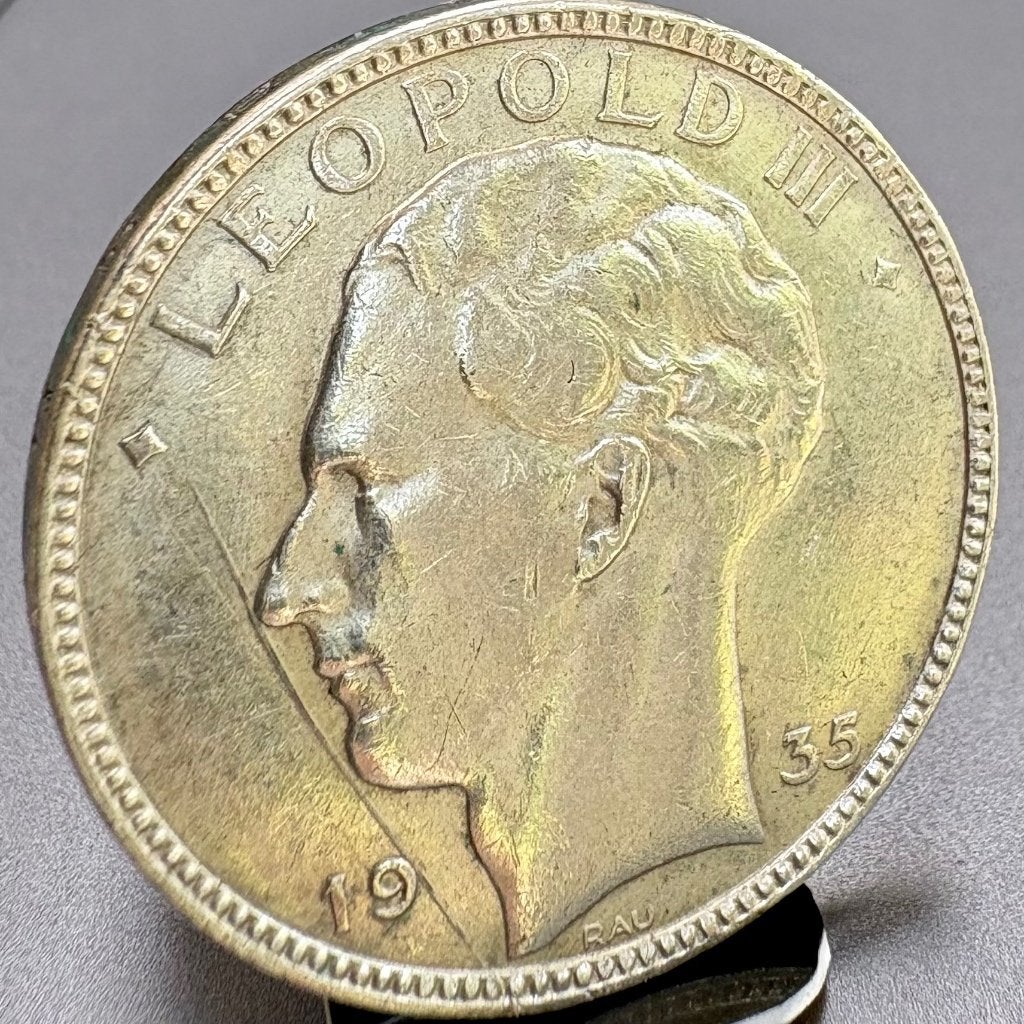 België - Zilver - 20 Frank 1935 - Leopold III (B-positie), Ophalen of Verzenden, Zilver, Losse munt, Zilver