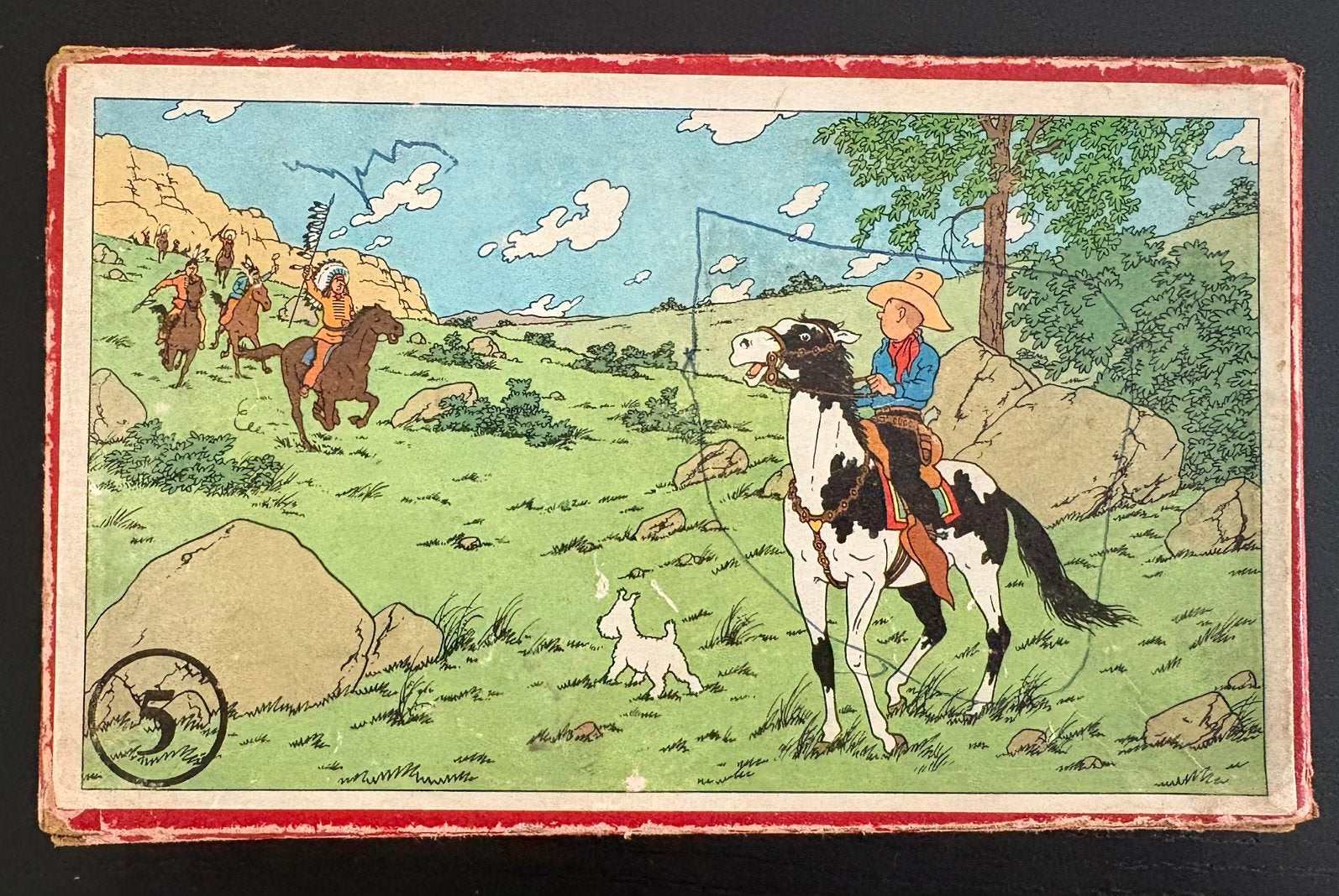 Kuifje Tintin Puzzel Puzzle jaren ‘50, Verzenden, Gelezen