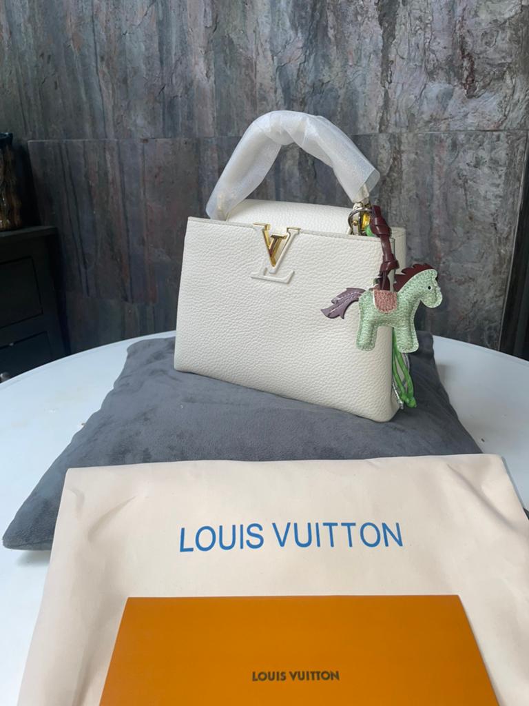 LV Capucines BB  | Pearl White, Enlèvement ou Envoi, Comme neuf