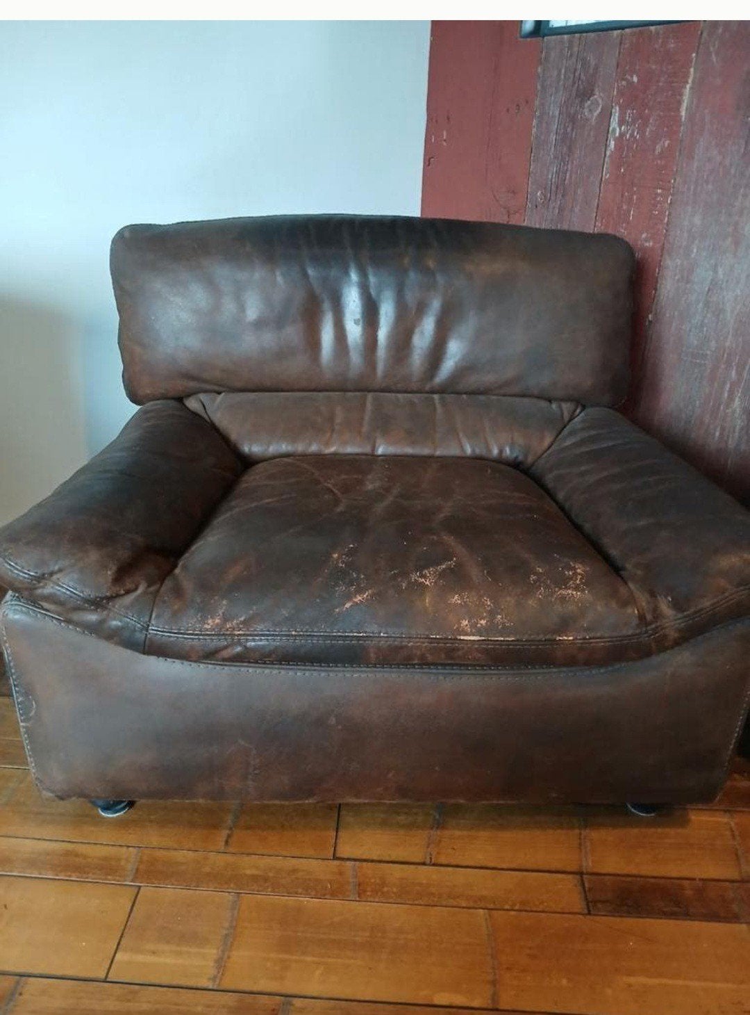 fauteuil en cuir . gratuit !!!, Ophalen, Leer