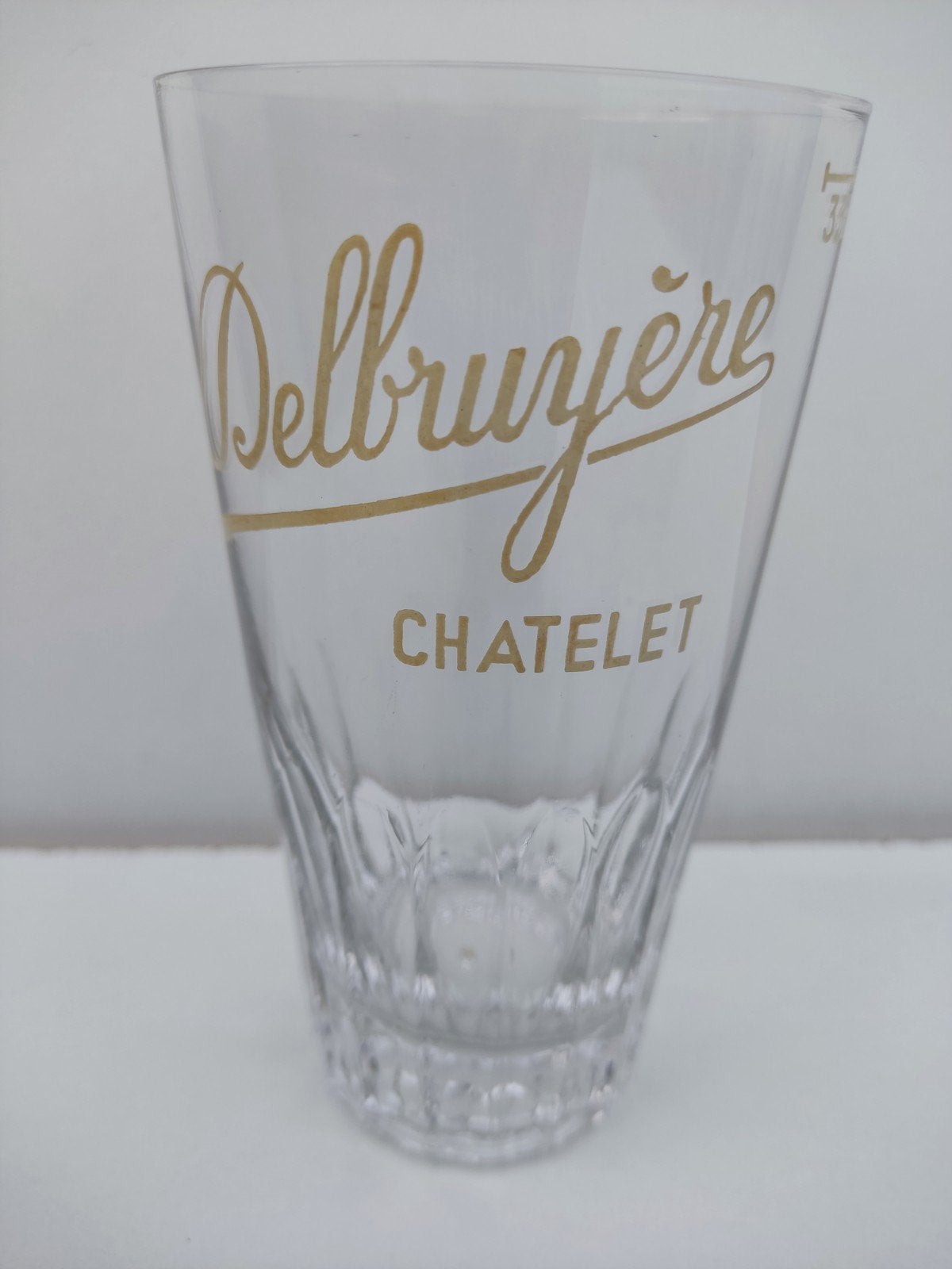 Verre à bière rétro Brasserie Delbruyère Châtelet — Goldprin, Collections, Enlèvement, Verre à bière