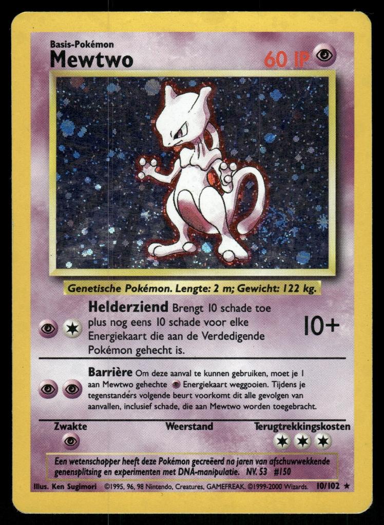 Mewtwo 10/102 - Base (NL) (NM), Verzenden, Gebruikt