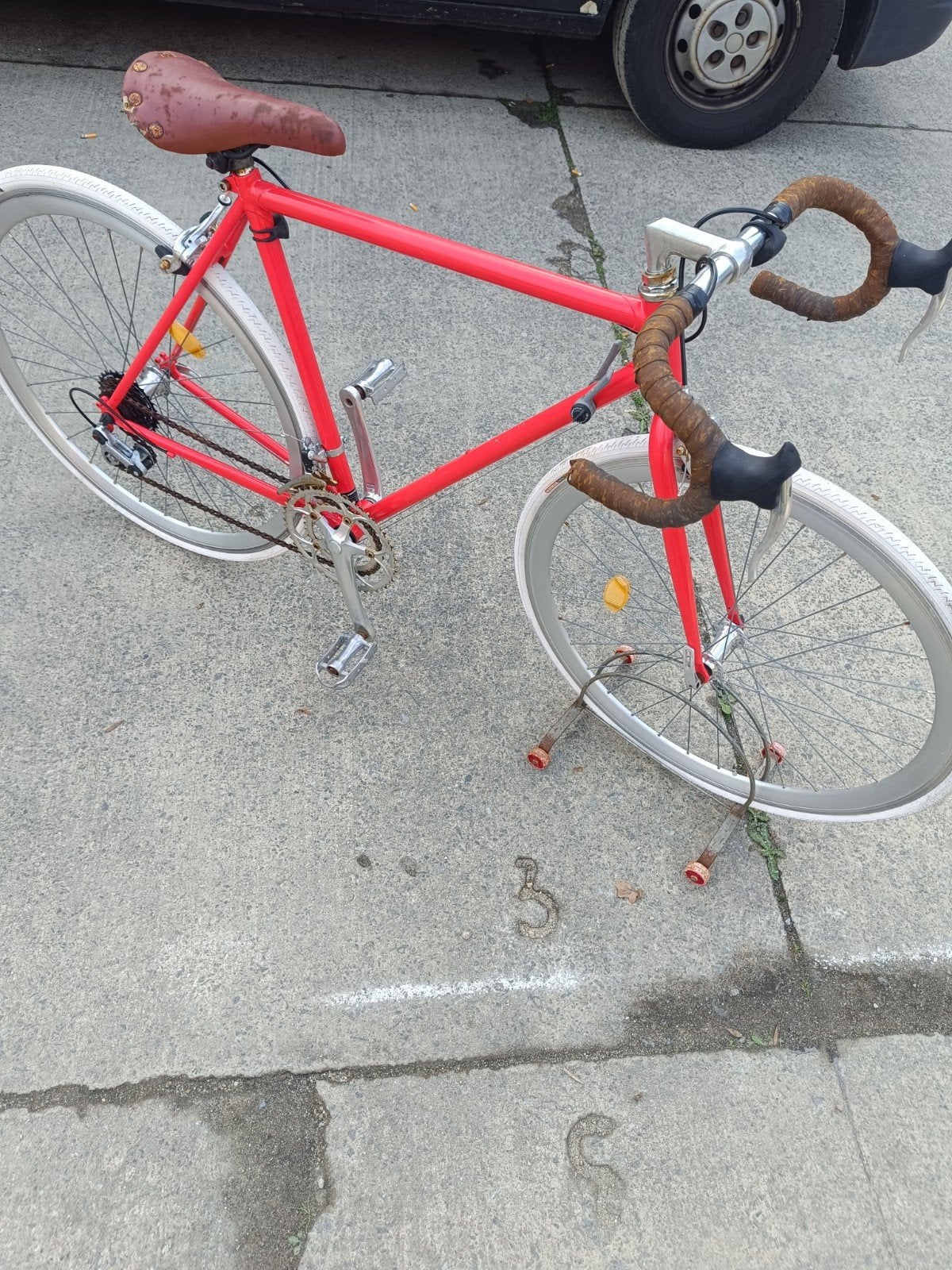 retro koersfiets Klein model, Enlèvement