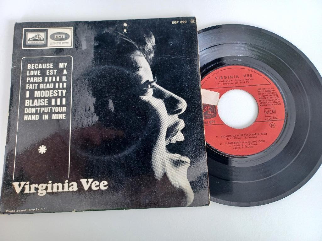 Soul 45: Virginia Vee – Because My Love Est A Paris, Gebruikt, 7 inch, Ophalen of Verzenden, Fotohoes