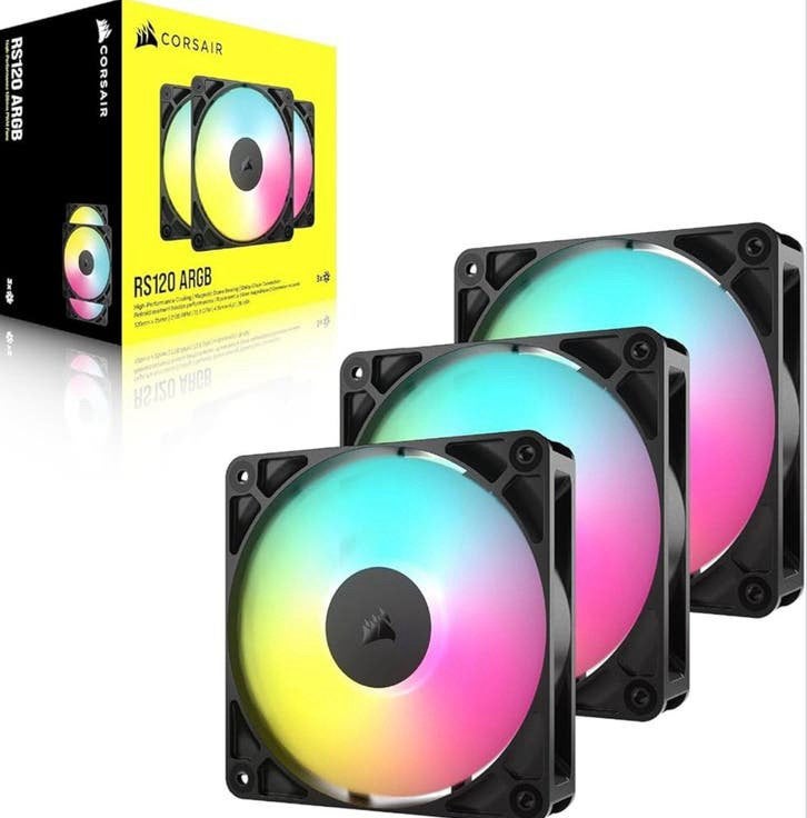 Corsair RS120 ARGB fans – 2 sets van 3 stuks, Computers en Software, Ophalen, Nieuw