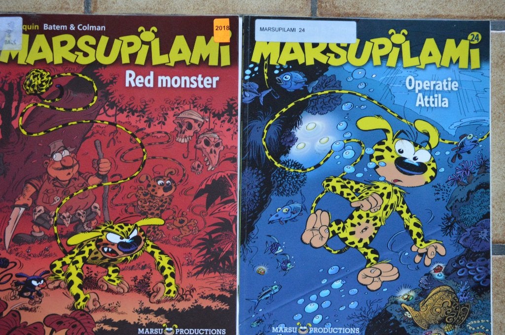 strips " marsupilami", Boeken, Meerdere stripboeken, Ophalen of Verzenden, Gelezen