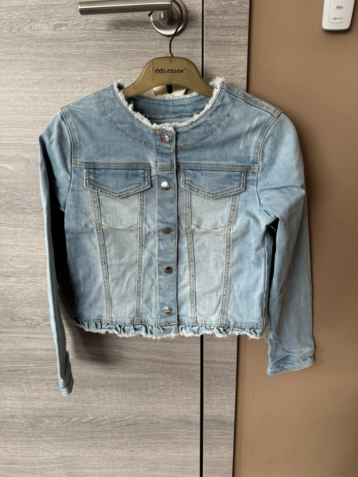 Jeansvestje Mayoral maat 134, Ophalen, Gebruikt, Meisje, Jas