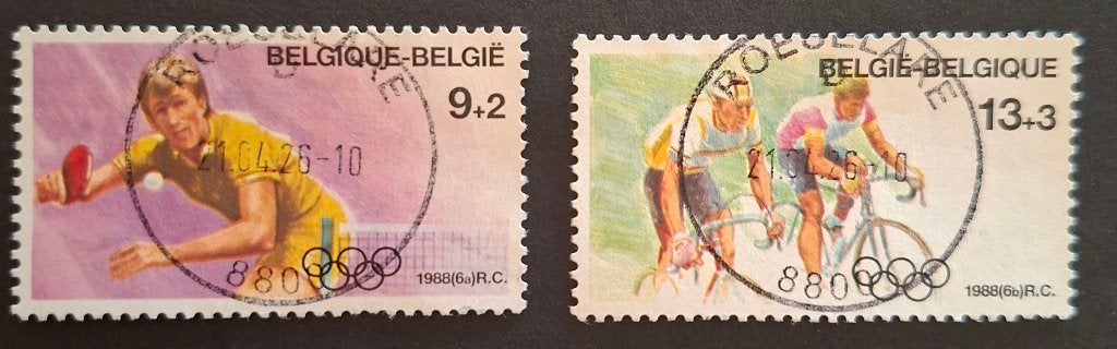 Timbres belges OBP 2285/86, Enlèvement ou Envoi, Affranchi, Timbre-poste, Jeux olympiques